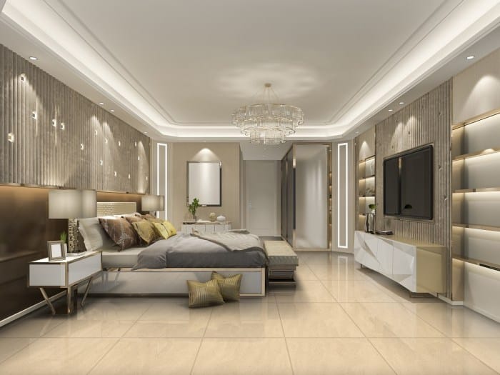 Large master bedroom luxury decor