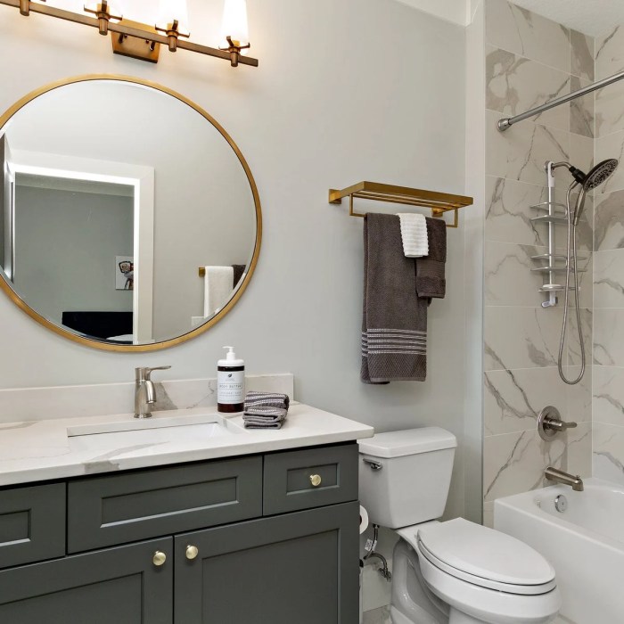 Unfinished bathroom with neutral tones