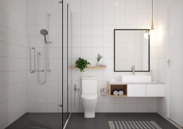 Small bathroom minimalism